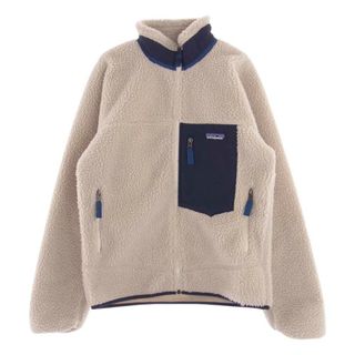 パタゴニア(patagonia)のpatagonia パタゴニア ジャケット Classic Retro-X Jacket クラシック レトロX ボア フリース ジャケット  オフホワイト系 ネイビー系 XS【中古】(その他)