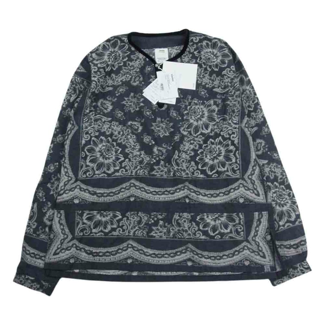 VISVIM ビズビム 22SS 0122105011013 TUNIC P.O. WILDFLOWER P.W. チュニック プルオーバー 長袖 シャツ ブラック系 2【極上美品】