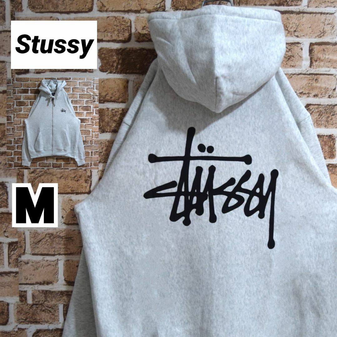 STUSSY - 《ステューシー》正規・新品タグ ビッグロゴ グレー M