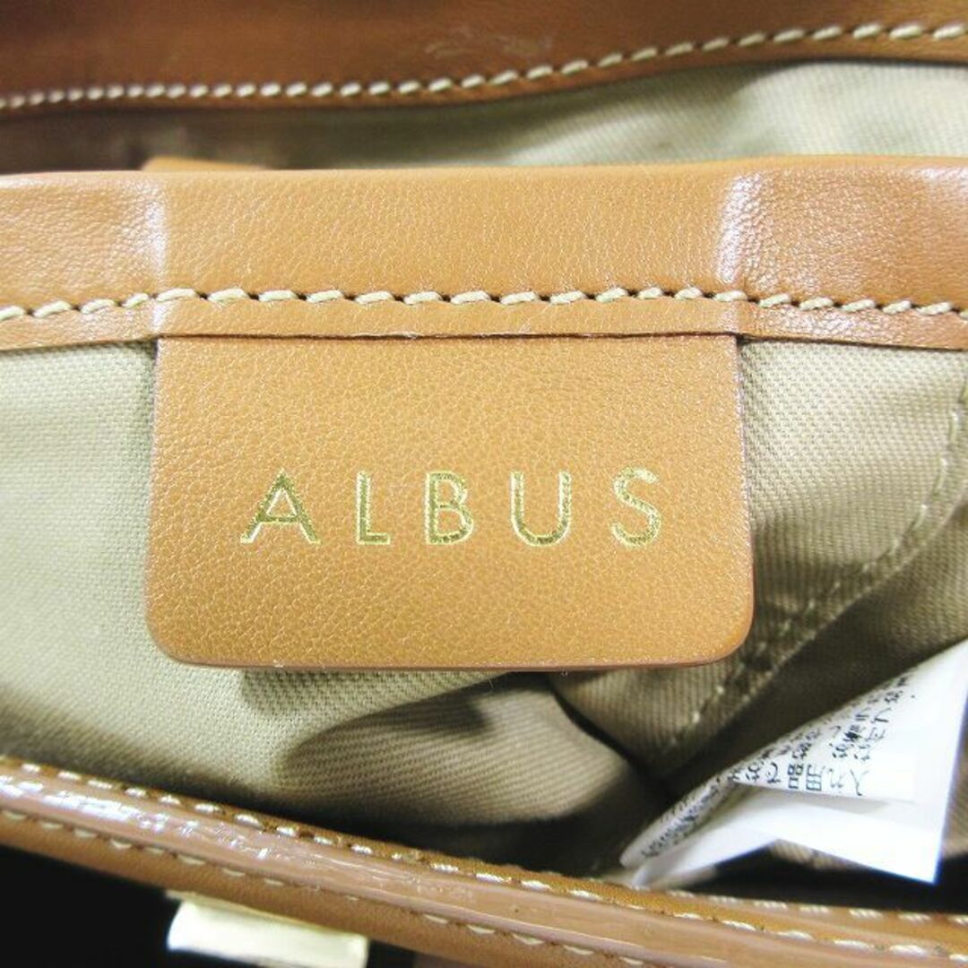 アルバス ALBUS 2WAY ハンドバッグ トートバッグ キャメル 4