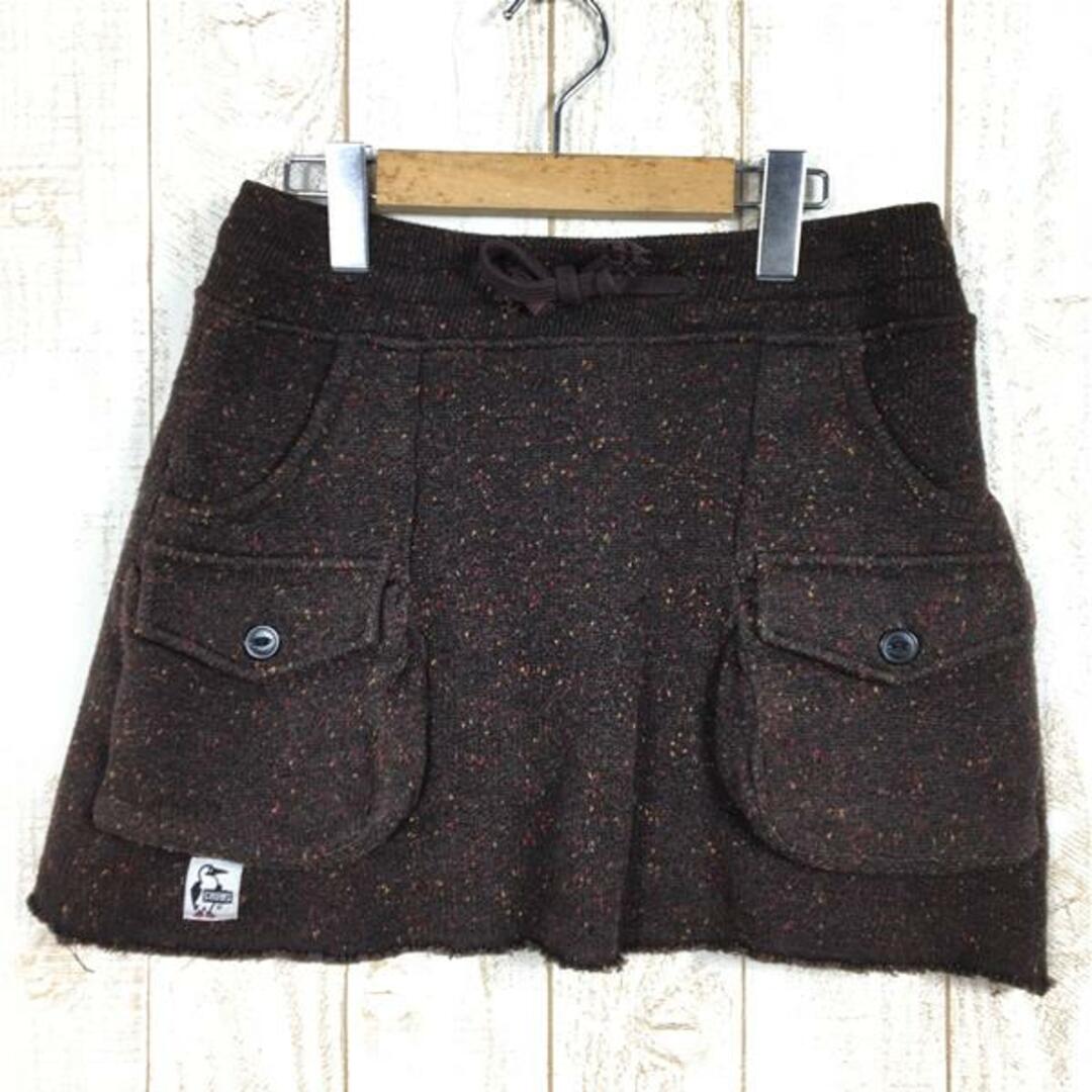 WOMENs M  チャムス ウール カーゴ スカート Wool Cargo Skirt CHUMS ブラウン系