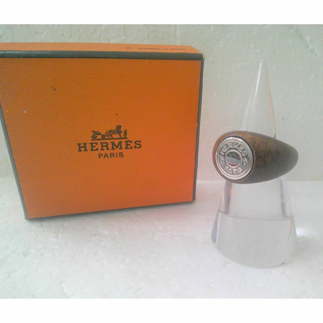 Hermes(エルメス)の★HERMES エルメス セリエ ウッドリング 指輪 シルバー 天然木 約12号 レディースのアクセサリー(リング(指輪))の商品写真