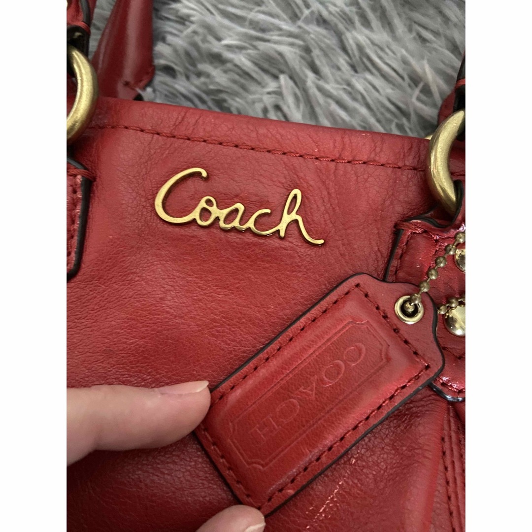 COACH コーチ 2way ハンドバッグ ショルダーバッグ ゴールド金具 本皮 2