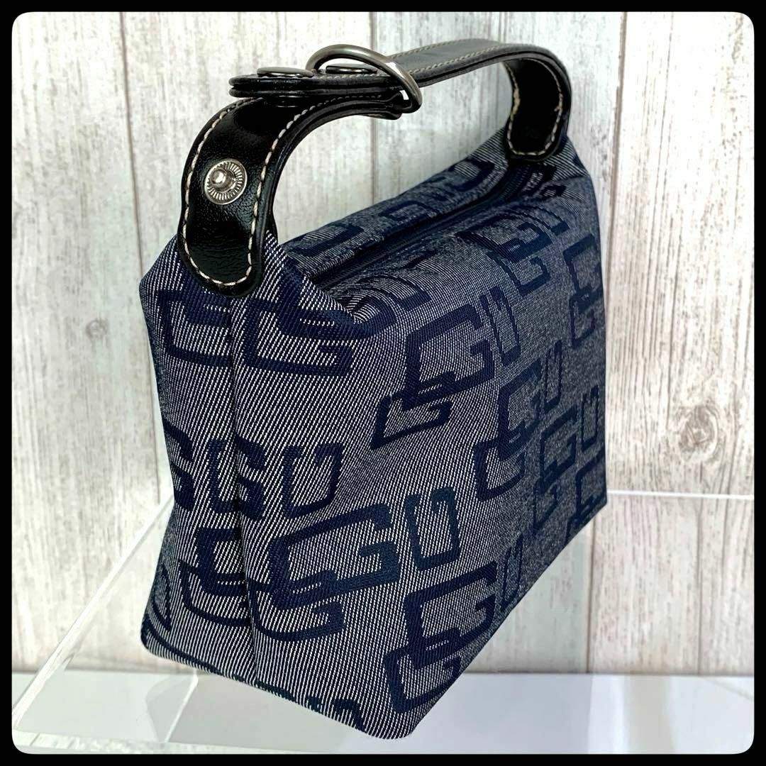 GUESS ゲス ポーチ 化粧バッグ バニティバッグ ネイビー 【美品】