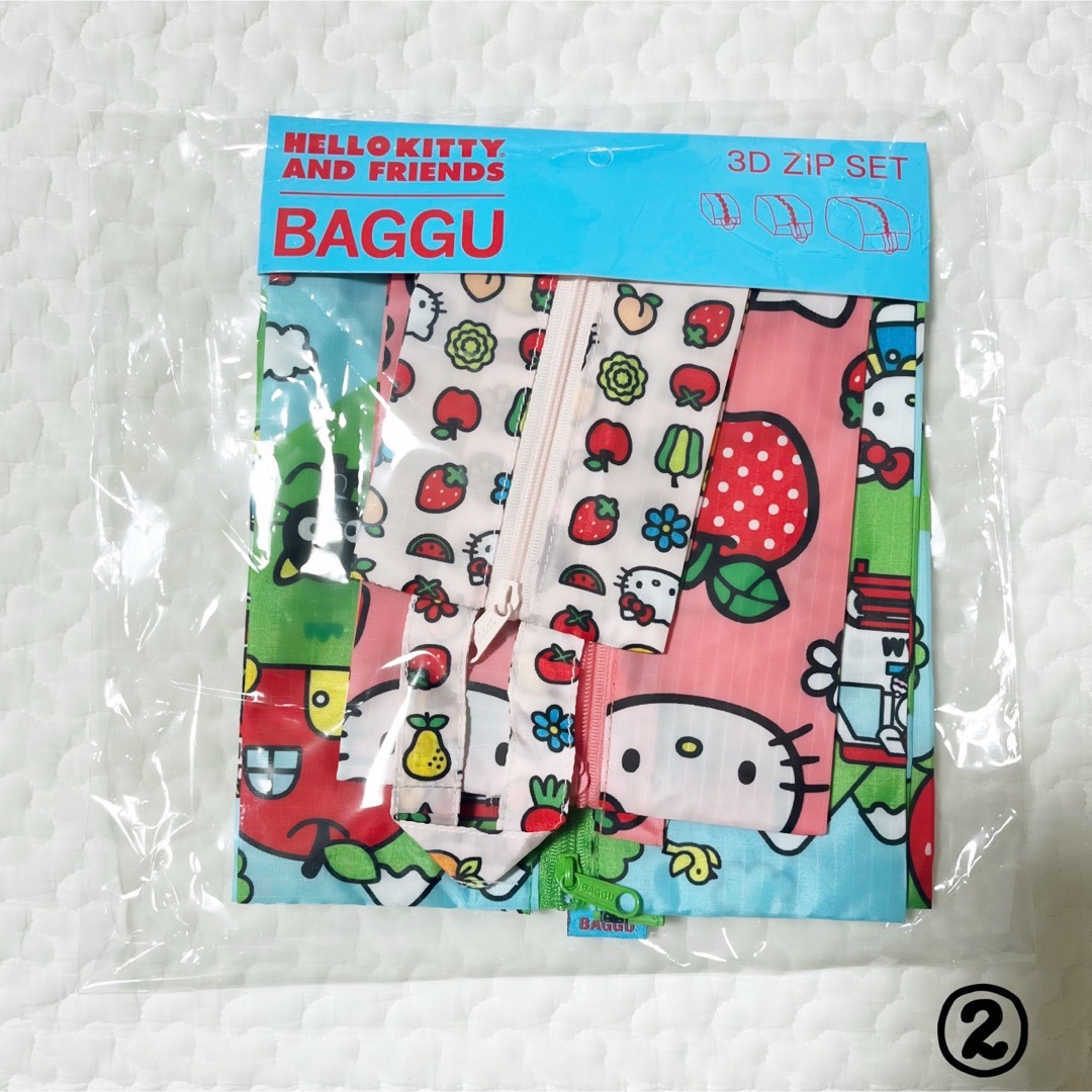 Baggu × サンリオ　3Dジップセット　ハローキティ　＆　フレンズ