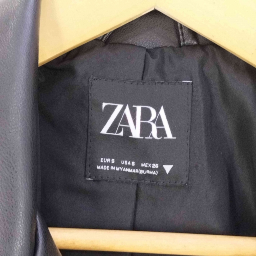 ZARA(ザラ)のZARA(ザラ) フェイクレザー ダブルライダースジャケット レディース レディースのジャケット/アウター(ライダースジャケット)の商品写真