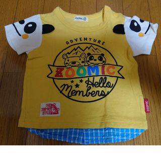 パンダTシャツ　半袖　90サイズ　黄色(Tシャツ/カットソー)