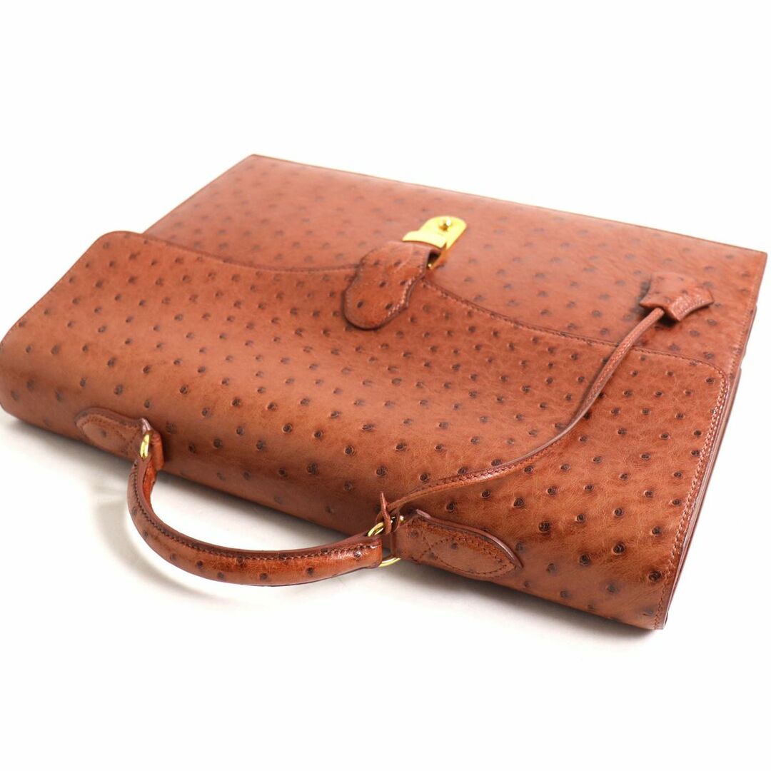 Hermes - 美品▽HERMES エルメス オーストリッチ ゴールド金具