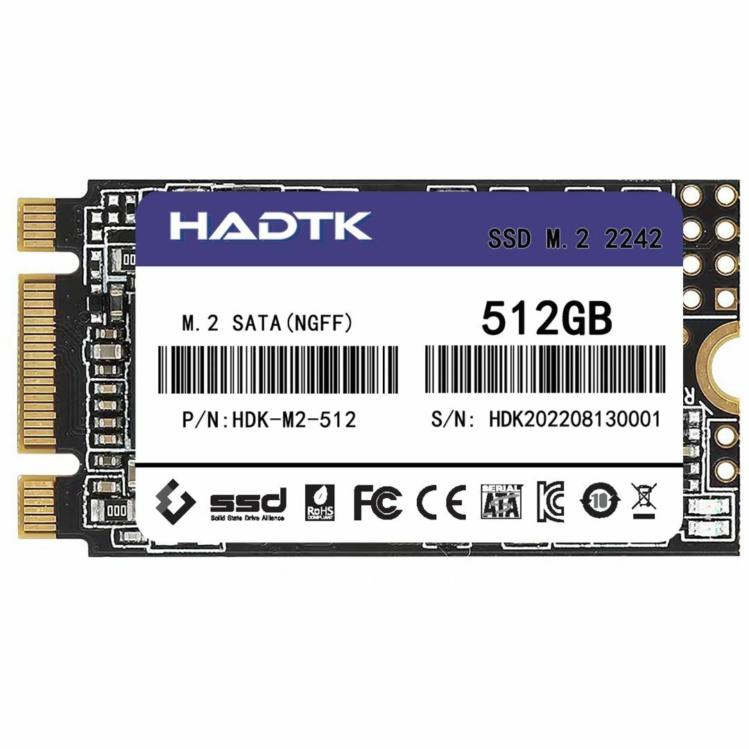 【容量:512GB】HADTK 512GB 2242 NGFF(M.2 SATA