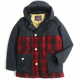 ウールリッチ　Woolrich　正規品　ダウンベスト　切替柄　ブラウン　美品