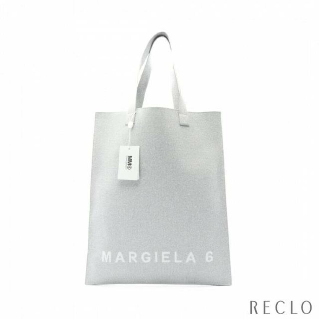 Maison Martin Margiela(マルタンマルジェラ)のMILANO TOTE ロゴ ハンドバッグ トートバッグ ファブリック シルバー ラメ レディースのバッグ(トートバッグ)の商品写真