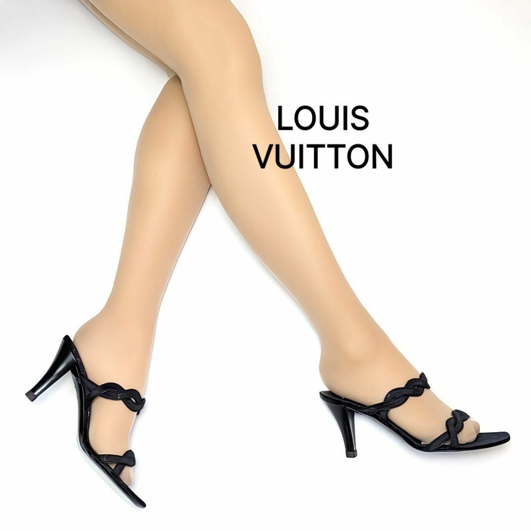 LOUIS VUITTON(ルイヴィトン)の未使用さん♥LOUIS VUITTONルイヴィトンシルクサテンサンダル　36.5 レディースの靴/シューズ(サンダル)の商品写真