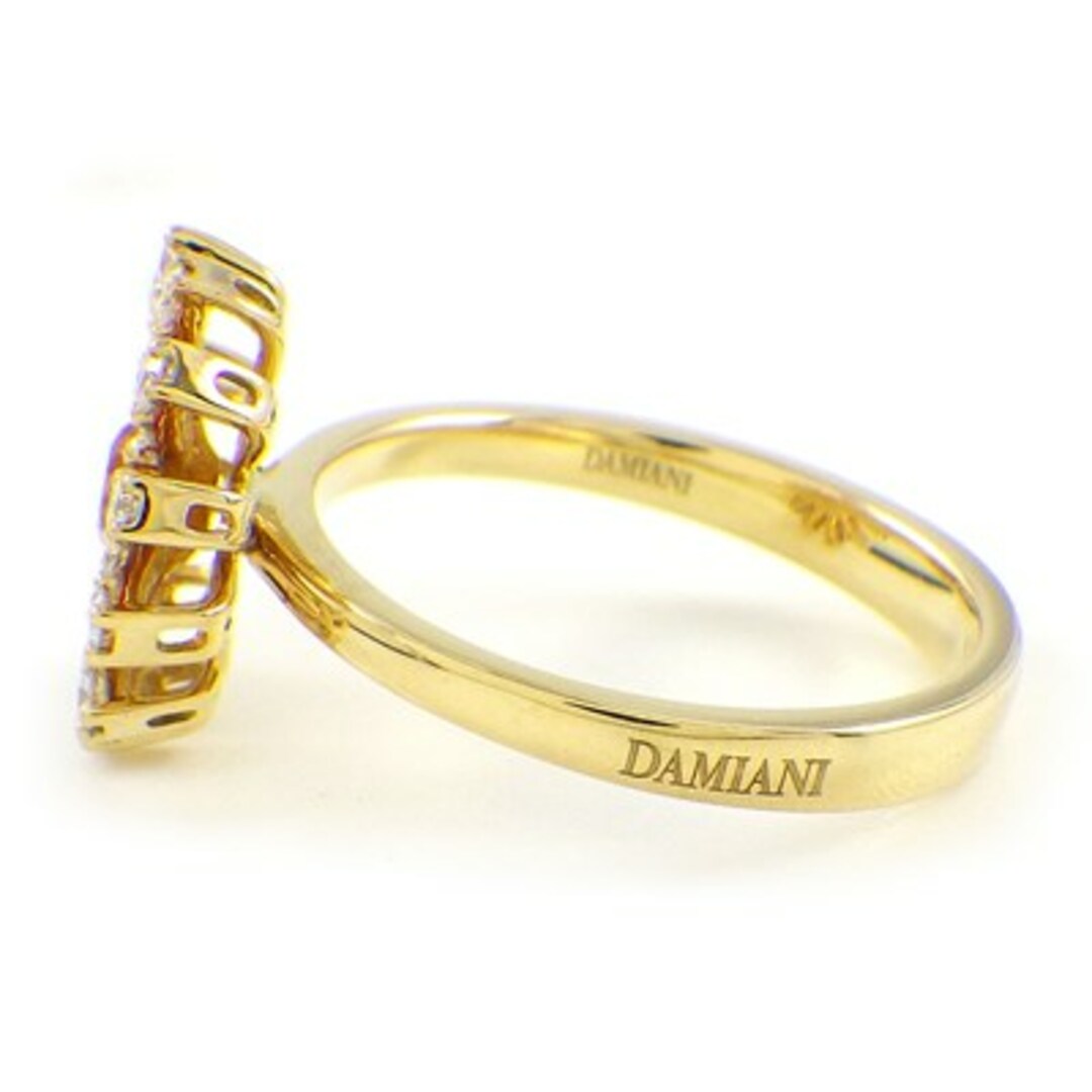 ダミアーニ DAMIANI リング マルゲリータ 20072769_c フラワー シトリン パヴェ ダイヤモンド 計0.31ct K18YG 9号  【中古】