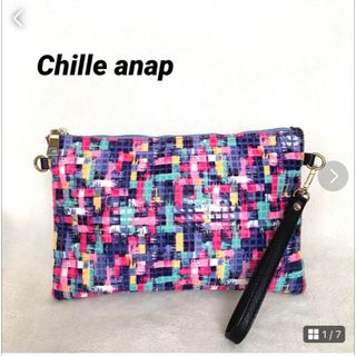 チルアナップ(CHILLE anap)の【Chille anap】モザイクカラークラッチ(クラッチバッグ)