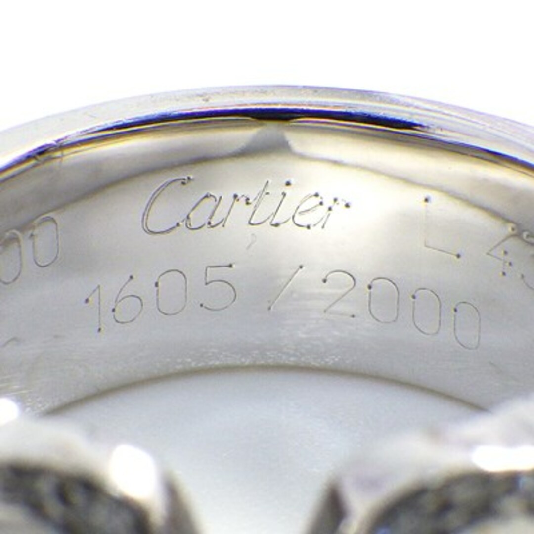 カルティエ Cartier リング C2 2C ハッピーバースデー 2000年X'mas 限定モデル ロゴ ダイヤモンド K18WG 9.5号 / #49