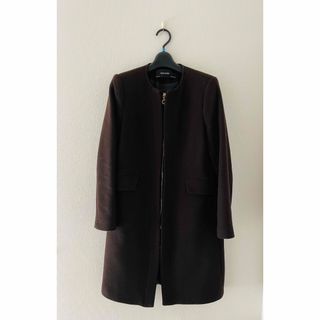 新品　2022ss ZARA ジャガード　ウール　ノーカラー　ジャケット　S