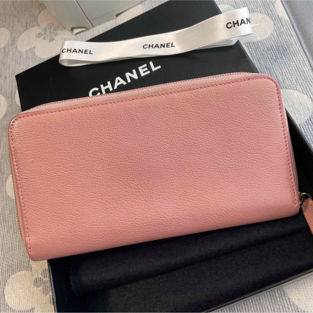 最終値下げ 《美品》 CHANEL カメリア 長財布 ピンク