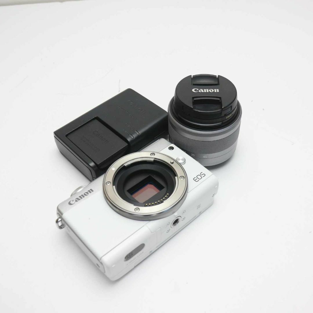 Canon - 新品同様 EOS M100 EF-M15-45 IS STM レンズ ホワイト の通販