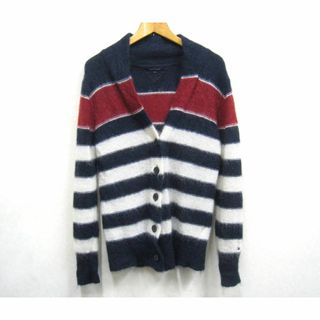 トミーヒルフィガー(TOMMY HILFIGER)のトミーヒルフィガー◆モヘア混 ボーダーニット カーディガン レディース サイズS(カーディガン)