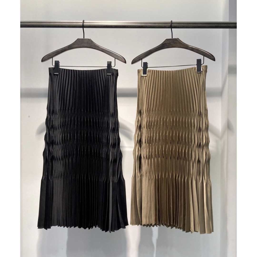 theory - Theory 22aw イレギュラープリーツミディ丈スカート