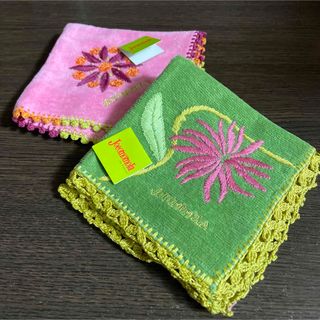 ホコモモラ(Jocomomola)のホコモモラ 刺繍タオルハンカチ2枚セット(ハンカチ)