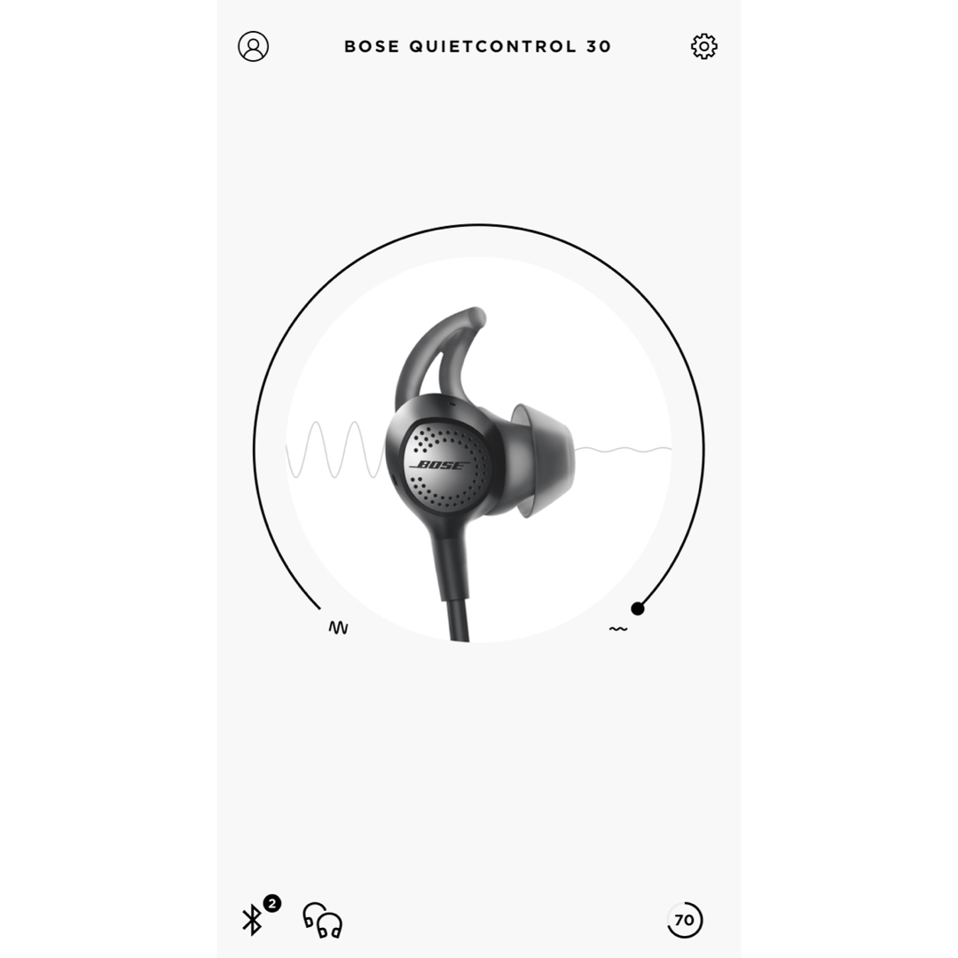 BOSE(ボーズ)の中古　Bose QuietControl 30 ワイヤレス headphones スマホ/家電/カメラのオーディオ機器(ヘッドフォン/イヤフォン)の商品写真