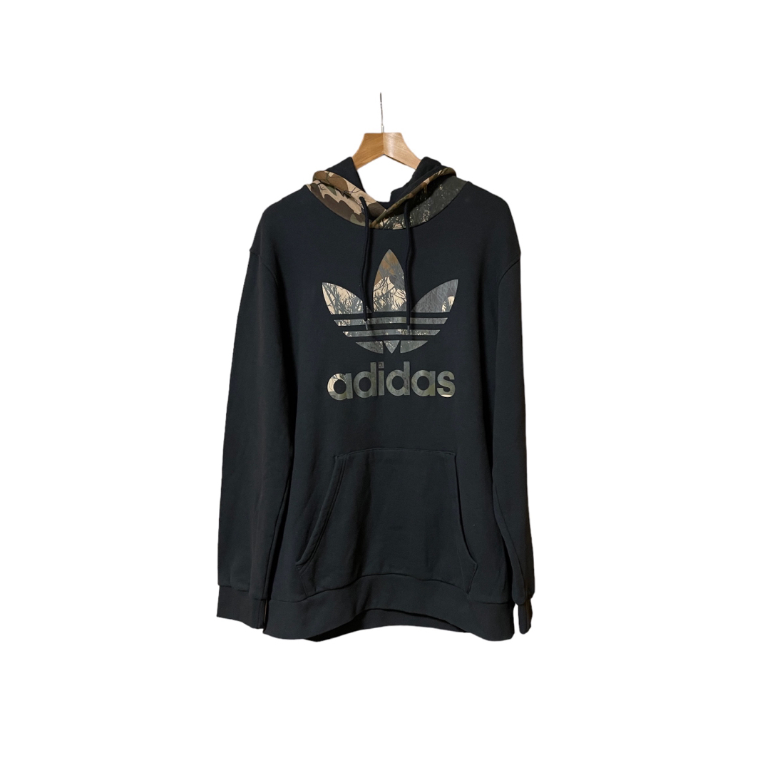 adidas(アディダス)のadidasビッグロゴ・パーカー・2XL(大きいサイズ)美品 メンズのトップス(パーカー)の商品写真