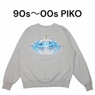 90s 00s PIKO ビッグプリント スウェットトレーナー 古着 ピコ-