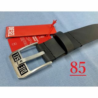 ディーゼル(DIESEL)のディーゼル　ベルト 22B23　サイズ85　ブラック　ロゴ　新品　X08880(ベルト)