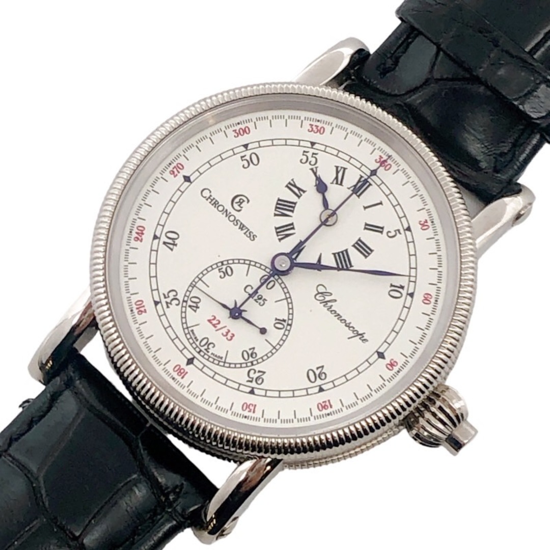 クロノスイス CHRONOSWISS レギュレーター クロノスコープ 世界33本限定 CH1521W ホワイト K18WG メンズ 腕時計