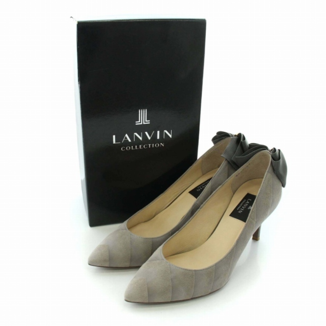 LANVIN(ランバン)のランバン パンプス ピンヒール ポインテッドトゥ スエード 24cm グレー レディースの靴/シューズ(ハイヒール/パンプス)の商品写真