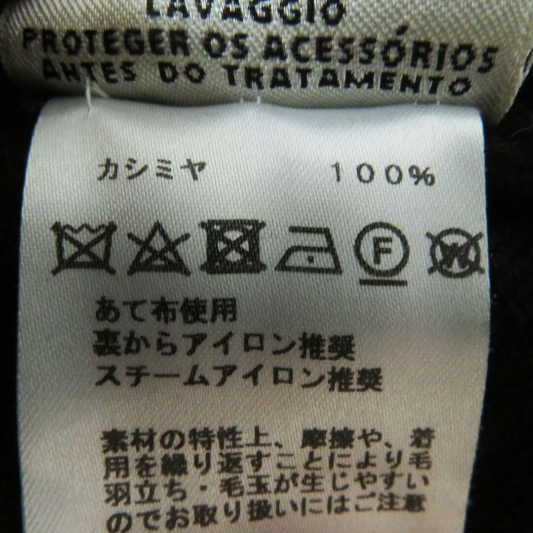 美品◎正規品 UK製 HERMES エルメス 20AW レディース Hリフト金具 カシミヤ100% Vネック ニットプルオーバー ブラック 黒 34 8