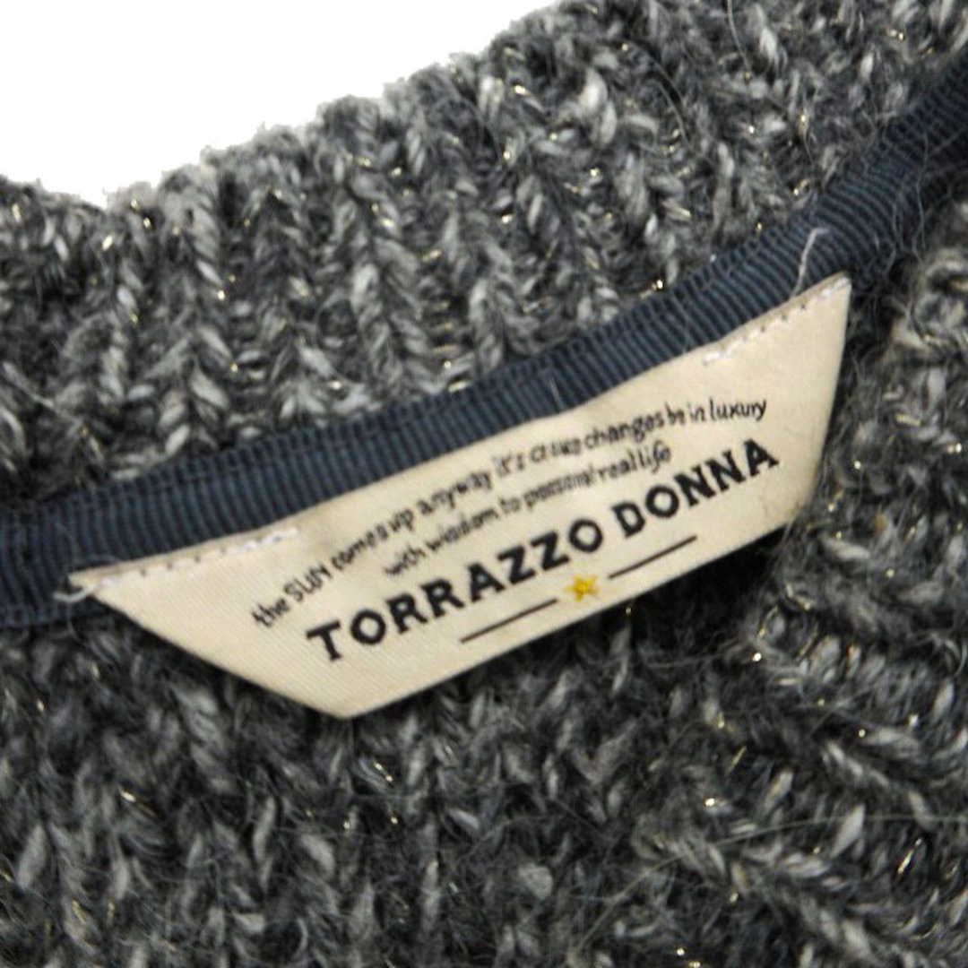 TORRAZZO DONNA(トラッゾドンナ)のトラッゾドンナ ニット ワンピース Iライン ミニ リブ ラグランスリーブ 長袖 レディースのワンピース(ミニワンピース)の商品写真