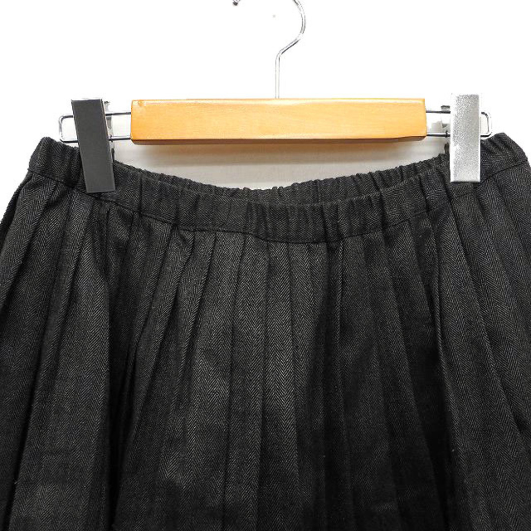CHILD WOMAN(チャイルドウーマン)のチャイルドウーマン スカート プリーツ フレア ロング ヘリンボーン柄 ゆったり レディースのスカート(ロングスカート)の商品写真
