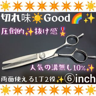 本物のハサミ屋が厳選☀抜け感最高峰☀美容師プロ用セニングシザー10%人気の溝無し