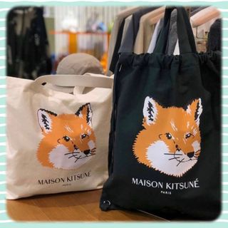 セール　メゾンキツネ　MAISON KITSUNE 　トートバッグ　ブラック(トートバッグ)