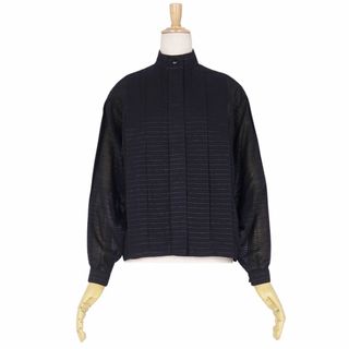 クリスチャンディオール(Christian Dior)の美品 Vintage クリスチャンディオール Christian Dior シャツ ブラウス ロングスリーブ ボーダー トップス レディース 7(S相当) ブラック(シャツ/ブラウス(長袖/七分))