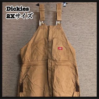 ディッキーズ(Dickies)の【ディッキーズ】ダッグ地　オーバーオール　サロペット　キャメル　キルティング77(サロペット/オーバーオール)