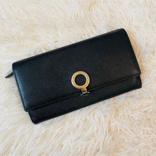 ブルガリ(BVLGARI)のBVLGARI＊長財布 ロゴクリップ ビーゼロワン レザー ブラック ブルー(長財布)