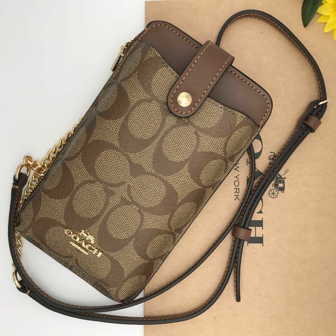 COACH スマホショルダー フォーン クロスボディ 新品