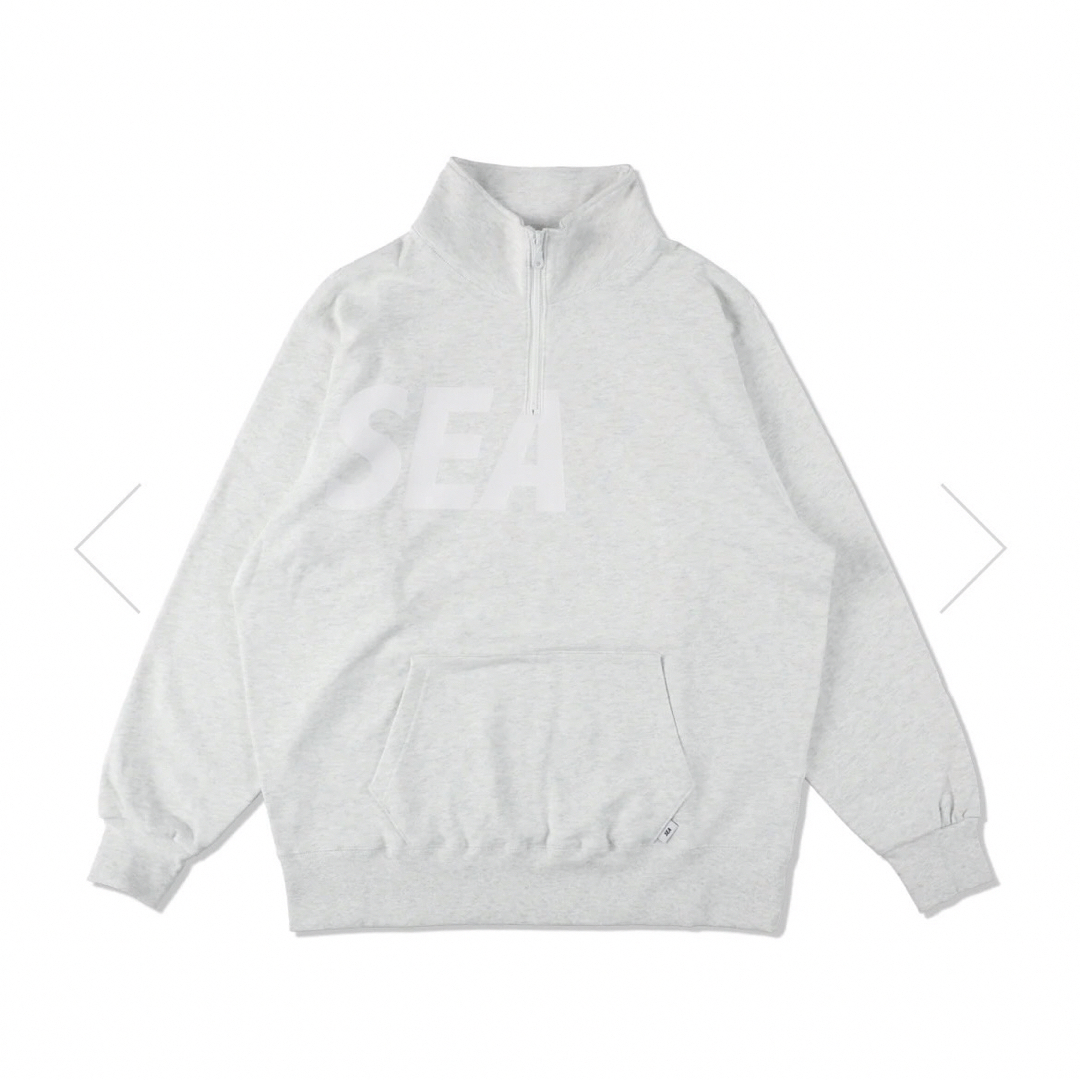 SEA HALF ZIP TOPS / ASH