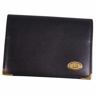 ダンヒル(Dunhill)の美品 ダンヒル Dunhill カードケース 名刺入れ パスケース コインケース カーフレザー メンズ ブラック(その他)