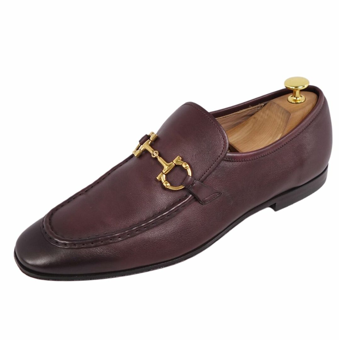 素材レザー美品 サルヴァトーレ フェラガモ Salvatore Ferragamo ローファー モカシン ホースビット レザー シューズ メンズ 9EE(27cm相当) ボルドー