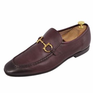 サルヴァトーレフェラガモ(Salvatore Ferragamo)の美品 サルヴァトーレ フェラガモ Salvatore Ferragamo ローファー モカシン ホースビット レザー シューズ メンズ 9EE(27cm相当) ボルドー(ドレス/ビジネス)