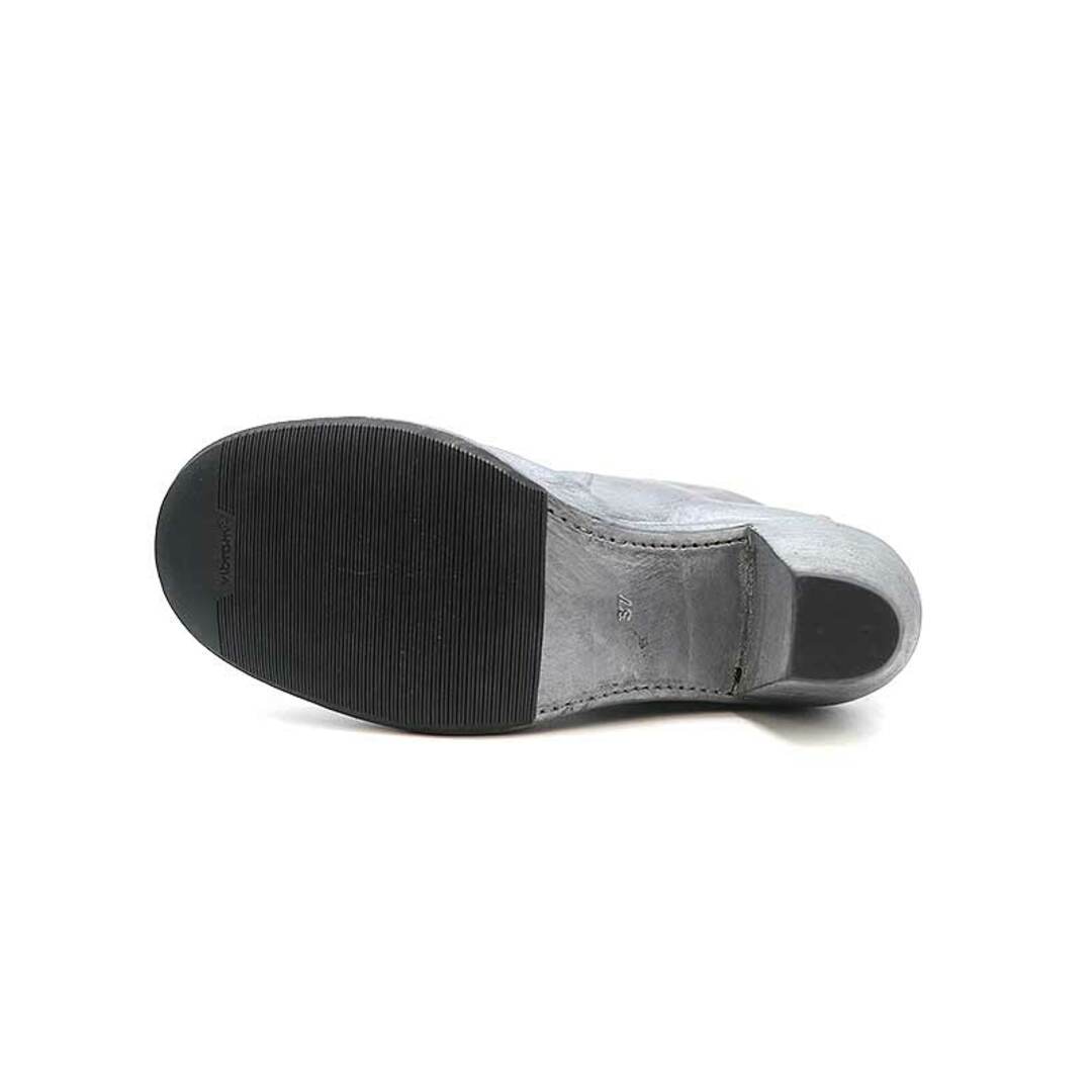 GUIDI グイディ シルバーコーティングバックジップヒールブーツ シルバー 37 メンズの靴/シューズ(ブーツ)の商品写真