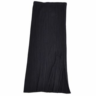 プリーツプリーズイッセイミヤケ(PLEATS PLEASE ISSEY MIYAKE)のプリーツプリーズ イッセイミヤケ PLEATS PLEASE スカート ロングスカート プリーツ 無地 ボトムス レディース 2(M相当) ブラック(ひざ丈スカート)