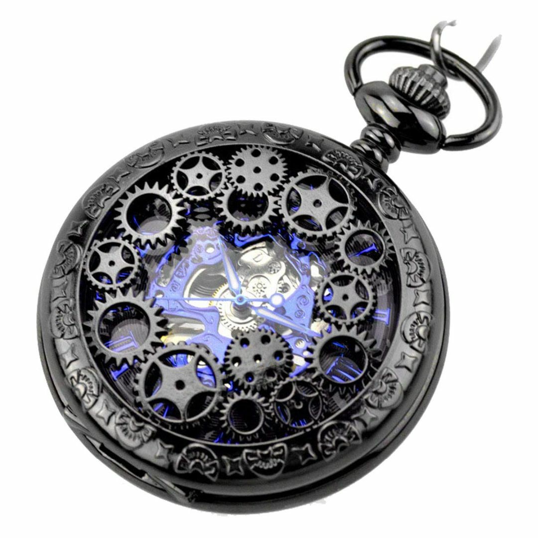 JewelryWe レトロ ファション 手巻き ポケット時計 懐中時計 ローマ字