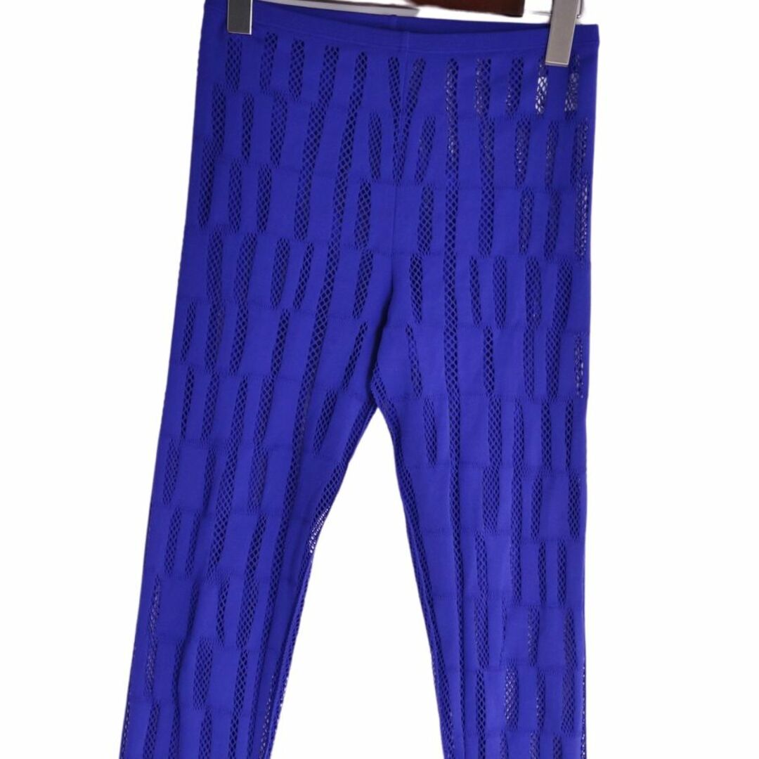 美品 プリーツプリーズ イッセイミヤケ PLEATS PLEASE A.POC INSIDE パンツ ロングパンツ レギンス メッシュ イージーパンツ  ボトムス レディース 3(L相当) ブルー