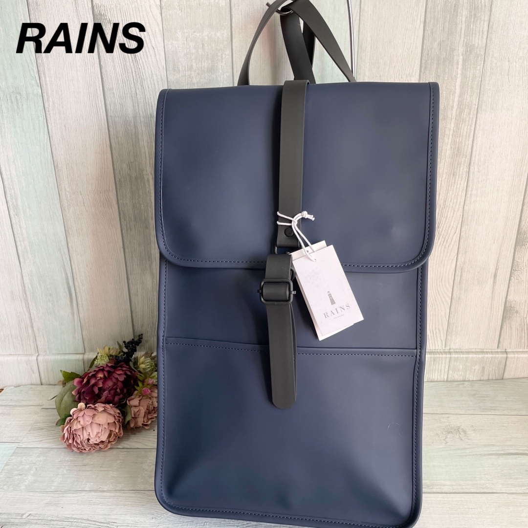 カラーネイビー【タグ付き未使用】RAINS レインズ 防水リュック