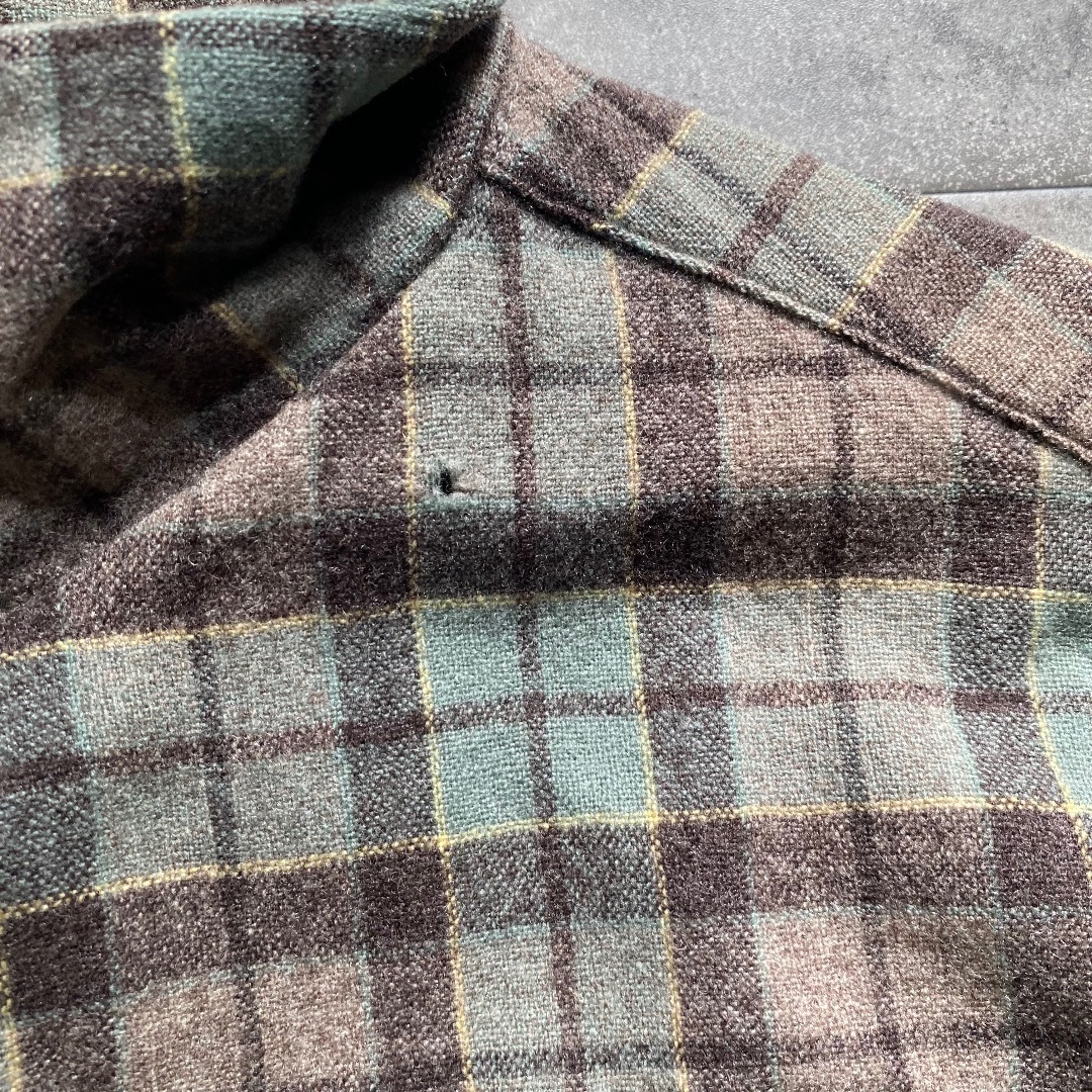 PENDLETON - 50s ペンドルトン ウールシャツ USA製 M オープンカラー